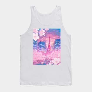 The evening Tokyo lake view Tank Top